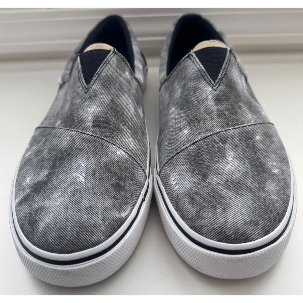 TOMS Slip On Alpargata Fenix Gray Wash Canvas Comfort‎ Loafers Mens Size 13 $60